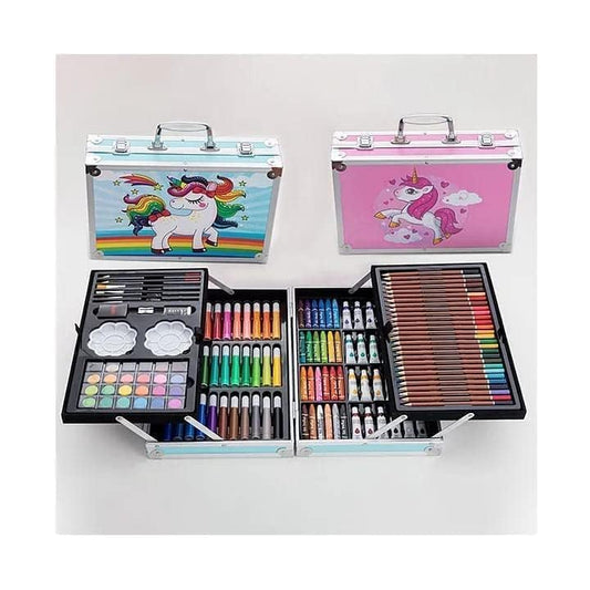 BIGMAN Premium ArtBloom Premium Creator Kit – 145 PCS Deluxe Art Set, Complete Drawing & Coloring Case with Markers, Crayons, Pencils, Watercolors & Creative Tools for Kids