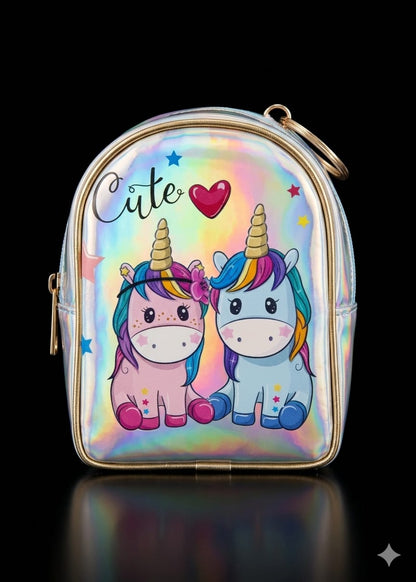 Bigman Unicorn GlitterPop Mini Pouch Keychain – Glitter Unicorn Coin Purse for Girls & Kids