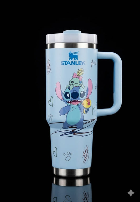 Bigman CartoonCraze 40oz Premium Stainless Steel Tumbler with Handle & Straw | Cute Character Printed Insulated Travel Mug