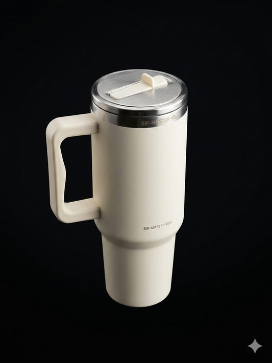 BIGMAN SipWell 40oz Insulated Tumbler with Handle & Leakproof Lid – Double Wall Vacuum Stainless Steel Travel Mug for Hot & Cold Drinks, Cup Holder Friendly Design