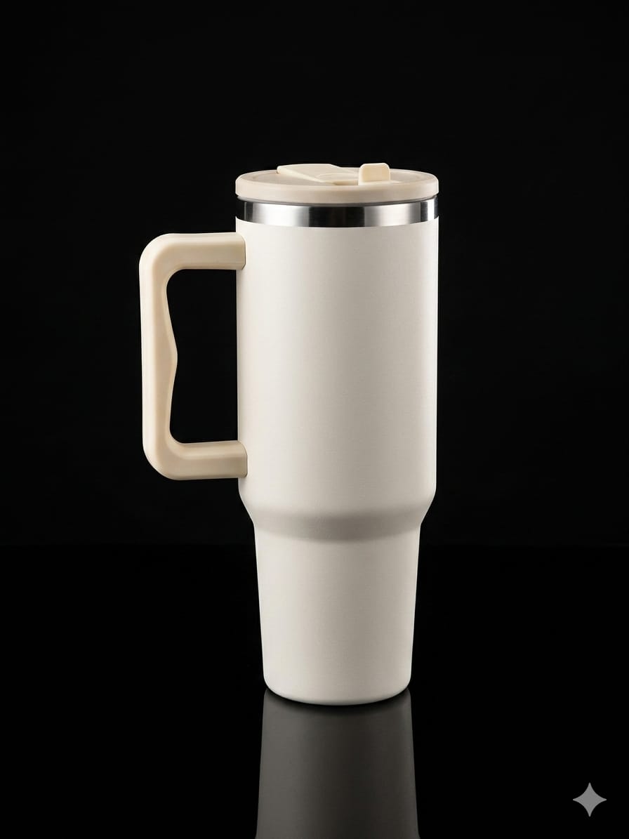 BIGMAN SipWell 40oz Insulated Tumbler with Handle & Leakproof Lid – Double Wall Vacuum Stainless Steel Travel Mug for Hot & Cold Drinks, Cup Holder Friendly Design