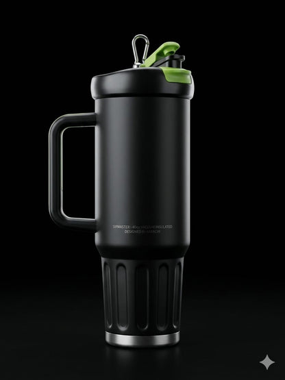 BIGMAN Premium AquaShield Pro 40oz Insulated Tumbler with Handle & Straw Lid –  Double Wall Vacuum Stainless Steel Travel Mug for Hot & Cold Drinks