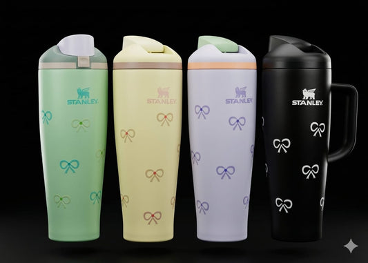Bigman BowAura Pro 40oz Insulated Tumbler – Premium Stainless Steel  Travel Mug with Handle, Straw Lid, Aesthetic Bow Design, Hot & Cold Retention Bottle