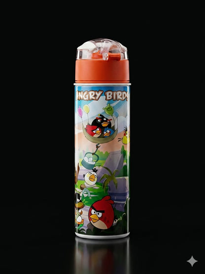 Bigman CartoonPop Bottle 650ml – Kids Stainless Steel Vacuum Water Bottle with Straw & Cartoon Design