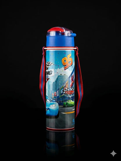 Bigman CartoonPop Bottle 650ml – Kids Stainless Steel Vacuum Water Bottle with Straw & Cartoon Design