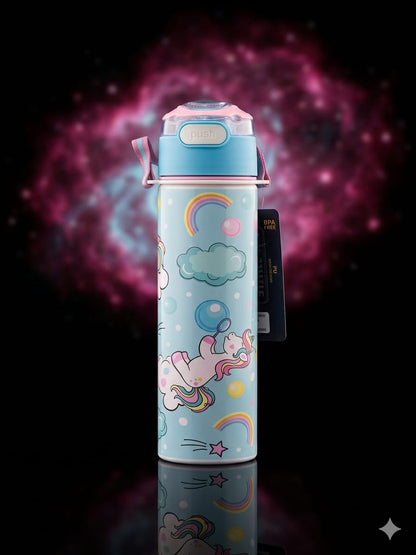 Bigman CartoonPop Bottle 650ml – Kids Stainless Steel Vacuum Water Bottle with Straw & Cartoon Design