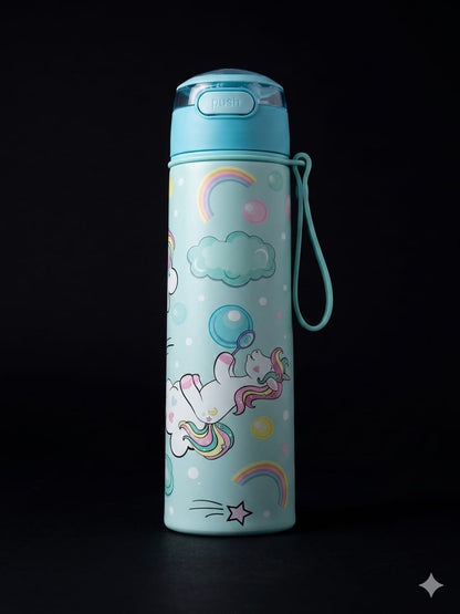 Bigman CartoonPop Bottle 650ml – Kids Stainless Steel Vacuum Water Bottle with Straw & Cartoon Design