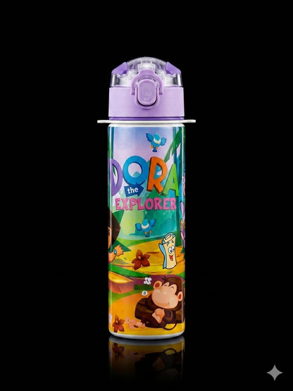 Bigman CartoonPop Bottle 650ml – Kids Stainless Steel Vacuum Water Bottle with Straw & Cartoon Design
