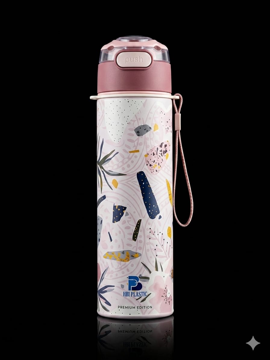 Bigman CartoonPop Bottle 650ml – Kids Stainless Steel Vacuum Water Bottle with Straw & Cartoon Design