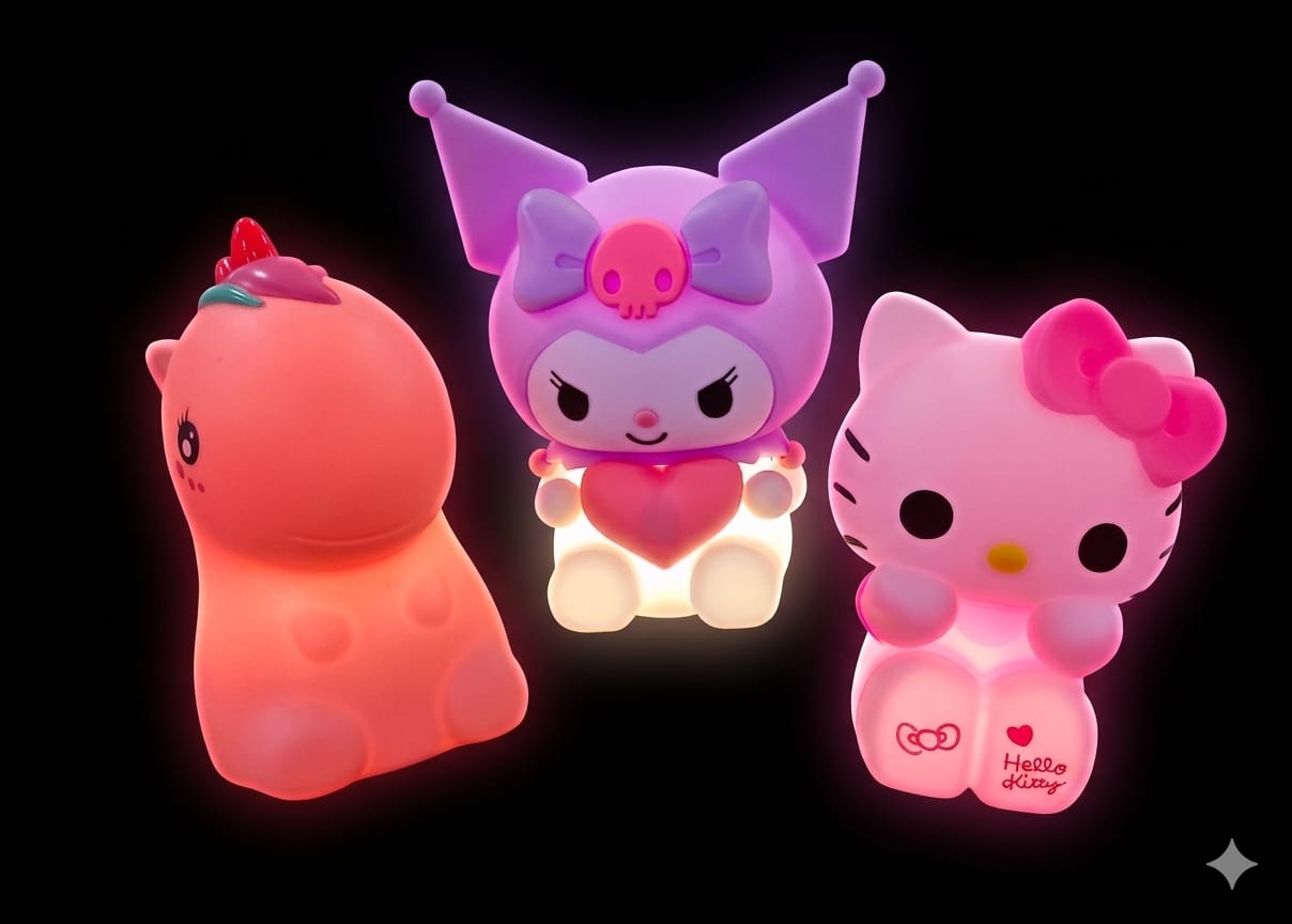 Bigman KawaiiGlow Mini Tap Tap Lamps – Cute Silicone LED Night Lights for Bedroom & Desk Decor