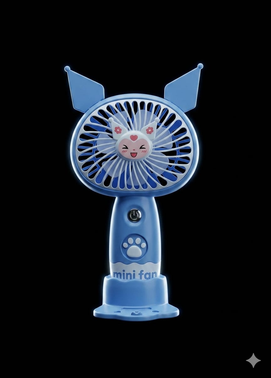 Bigman ChillBunny Mini Fan – Rechargeable Portable Handheld Cooling Fan for Travel & Everyday Use