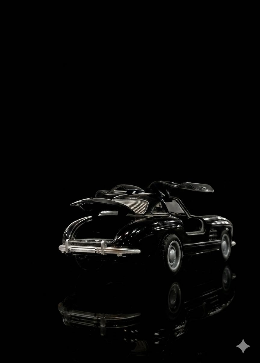 Bigman Midnight Legend 300SL Classic Diecast Car Model