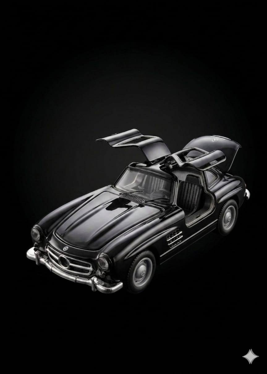 Bigman Midnight Legend 300SL Classic Diecast Car Model
