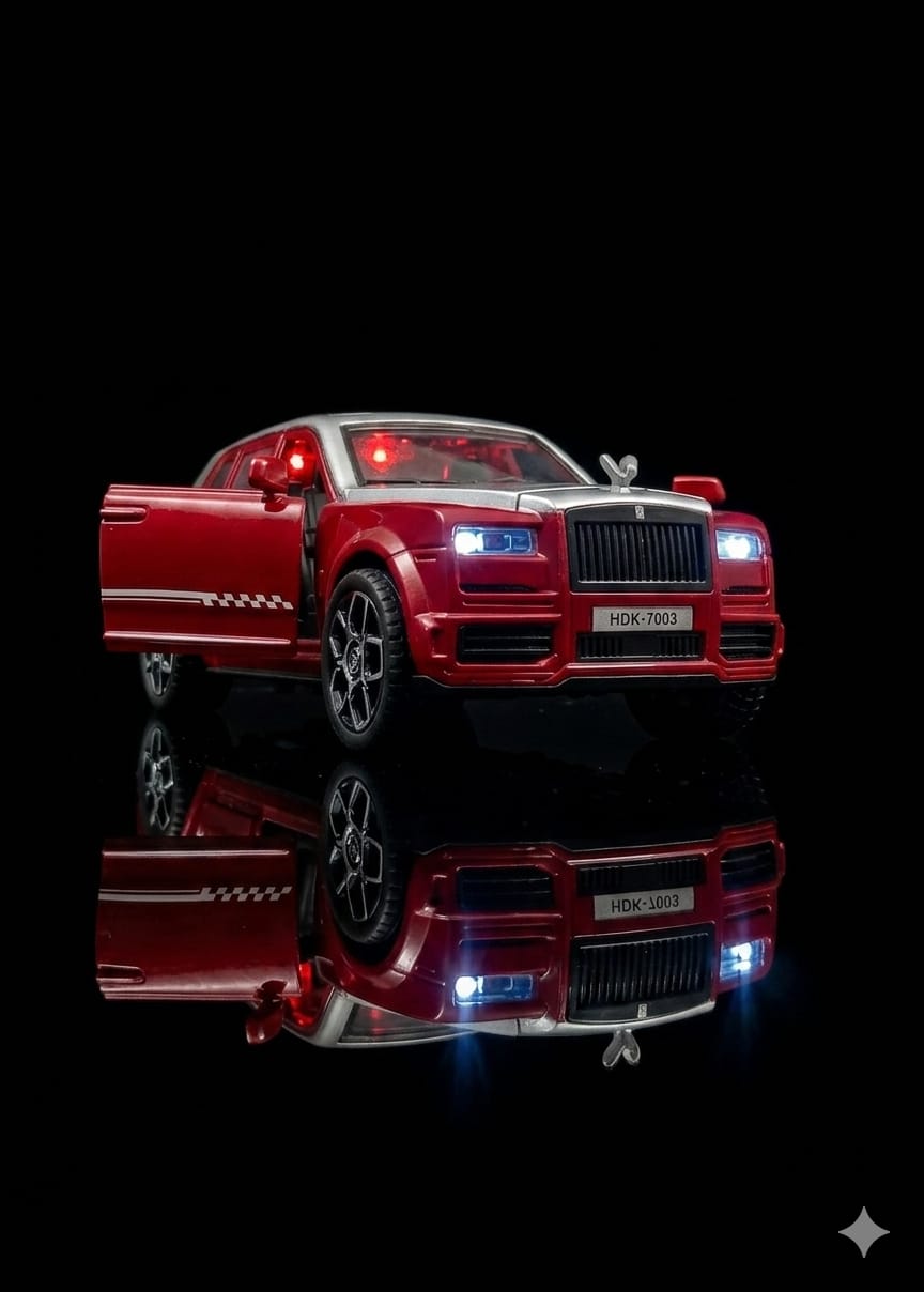 Bigman CrownForce Luxury SUV Diecast Model Car with LED Lights & Opening Doors