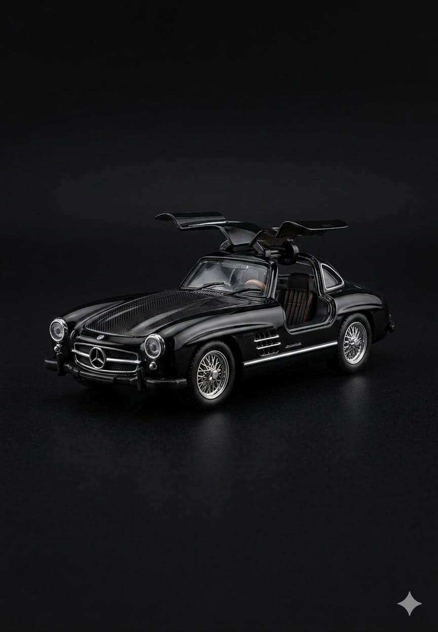 Bigman Midnight Gullwing Classic Diecast Sports Car with Opening Doors