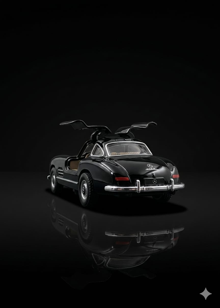 Bigman Midnight Gullwing Classic Diecast Sports Car with Opening Doors