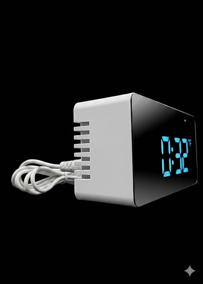 Bigman NeoGlow Digital LED Alarm Clock – Modern Mirror Display with Smart Night Light & Snooze Function