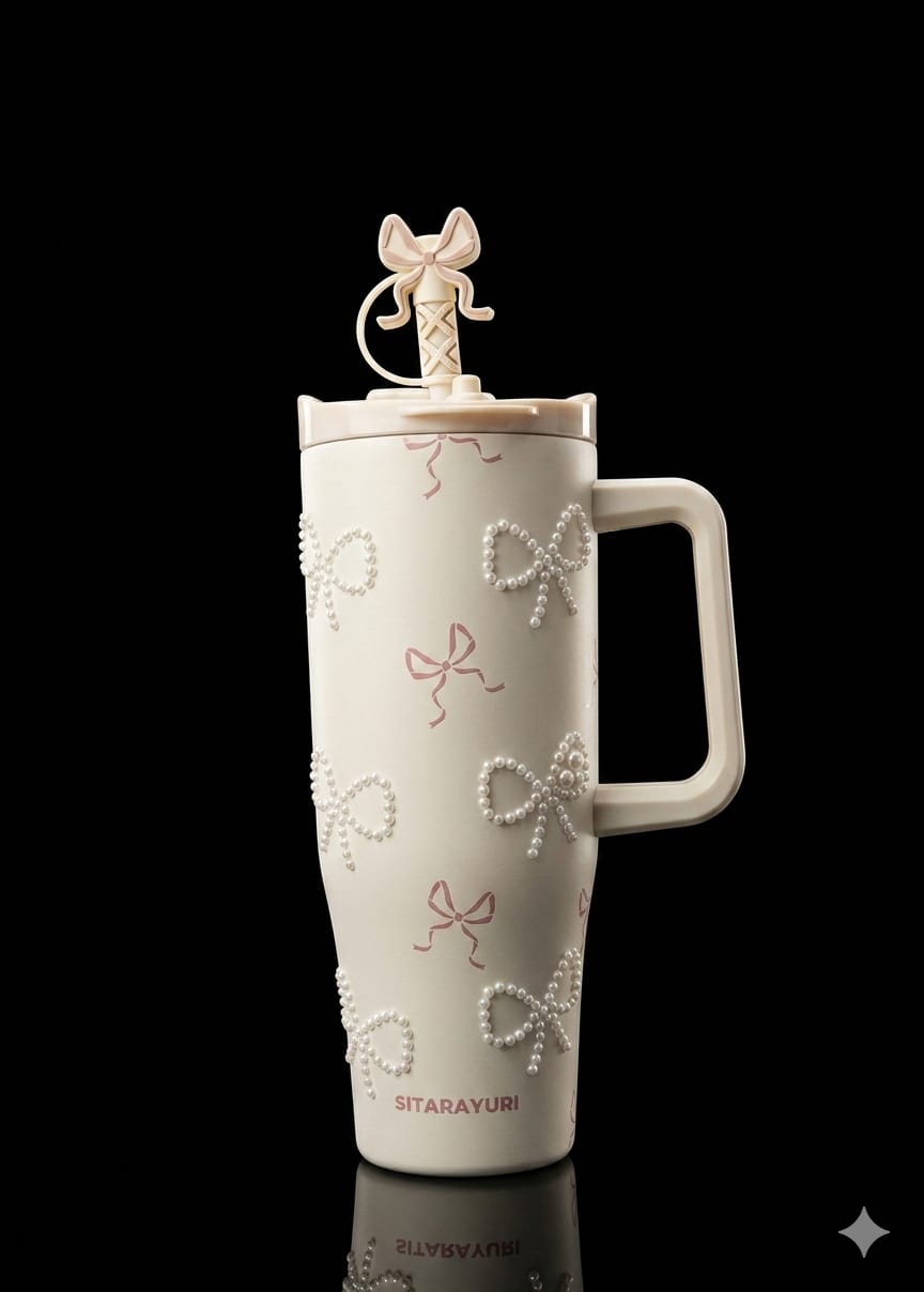 BIGMAN PearlBow 40oz Tumbler | Insulated Travel Mug
