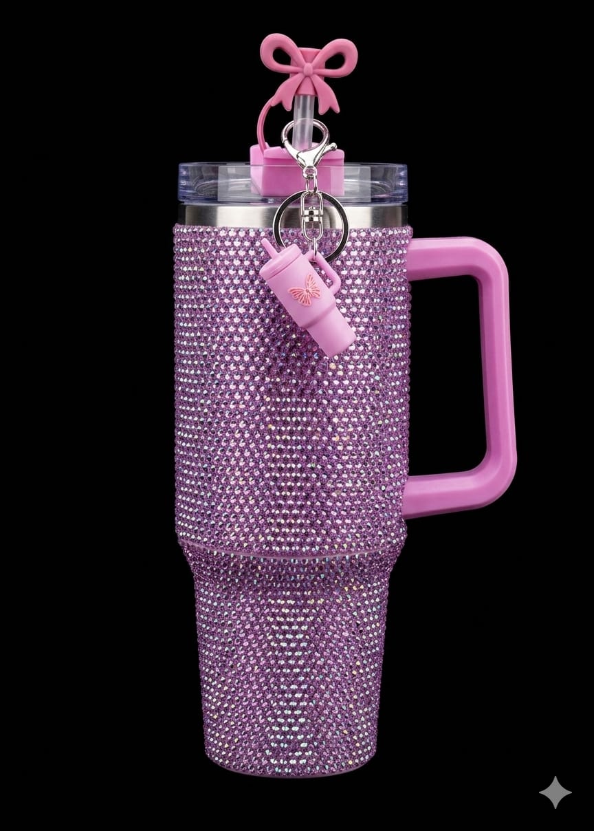 BIGMAN DiamondMist 40oz Tumbler | Rhinestone Travel Mug