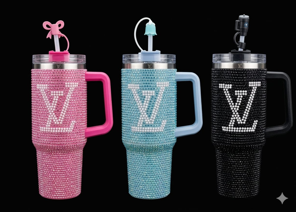 BIGMAN CrystalMonarch 40oz Tumbler | Rhinestone Travel Mug