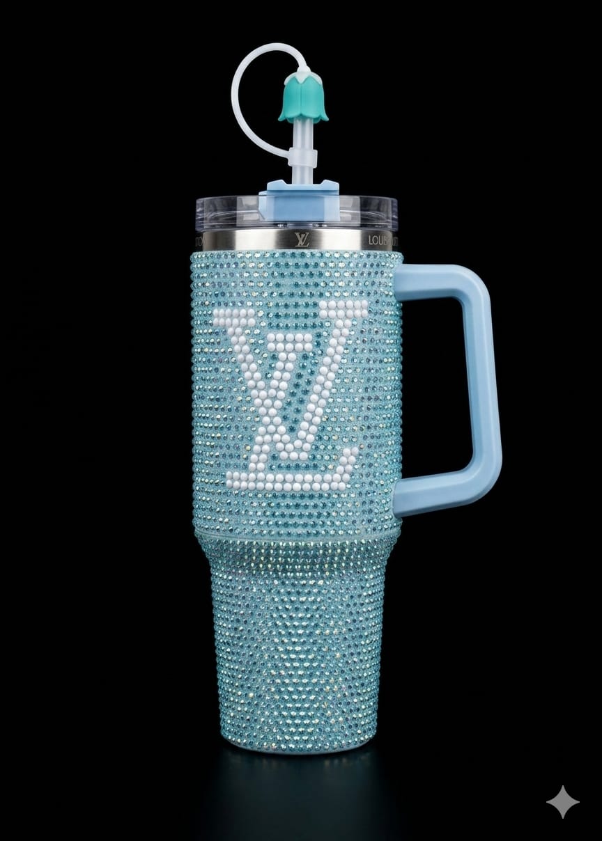 BIGMAN CrystalMonarch 40oz Tumbler | Rhinestone Travel Mug