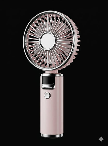 Bigman TurboFan– Rechargeable High-Speed Mini Portable Fan with Digital Display | Powerful Cooling Airflow