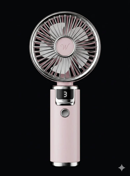 Bigman TurboFan– Rechargeable High-Speed Mini Portable Fan with Digital Display | Powerful Cooling Airflow