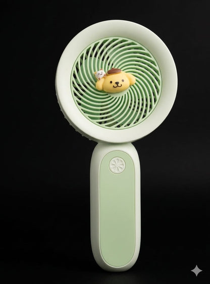 Bigman AirGlow Character Fan – Rechargeable LED Handheld Fan | Cute Character Edition | Portable Cooling Fan