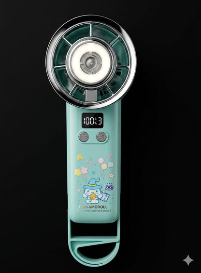 Bigman Character Breeze Pro – Rechargeable Portable Turbo Fan with Digital Display | Cute Character Edition