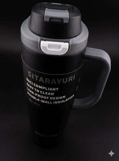 Bigman Premium Sitarayuri SipMaster Elite – Stainless Steel Vacuum Insulated Travel Mug | Leak-Proof Hot & Cold Tumbler