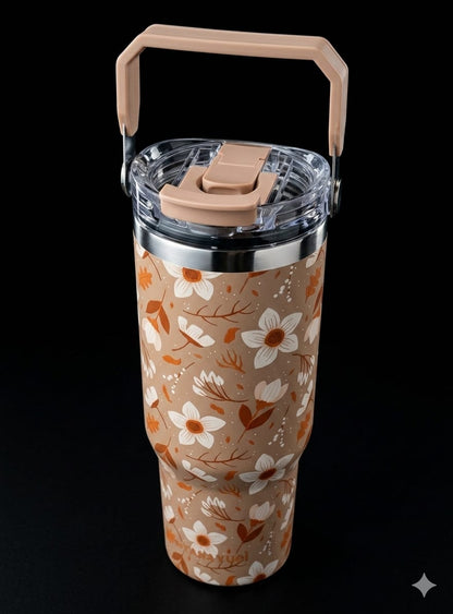 Bigman premium sitarayuri GardenSip Elite – Premium Floral Stainless Steel Travel Tumbler | Vacuum Insulated Hot & Cold Mug