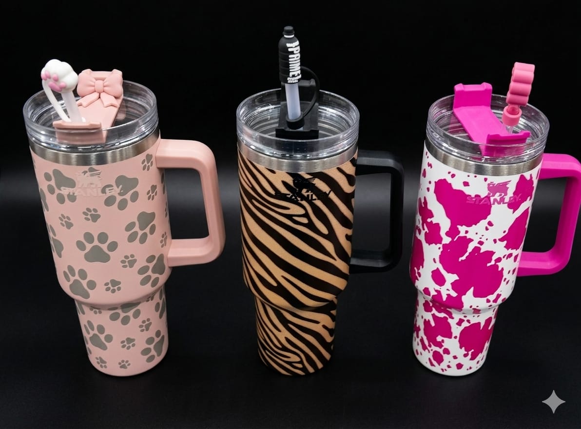 Bigman SafariGlow Tumbler – Premium 40oz Vacuum Insulated Travel Mug with Handle & Straw | Hot & Cold Drink Tumbler