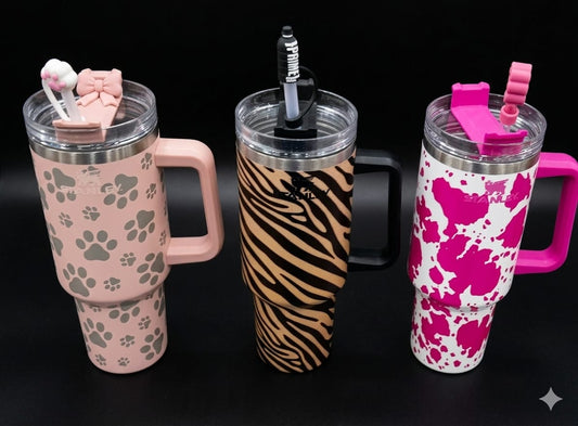 Bigman SafariGlow Tumbler – Premium 40oz Vacuum Insulated Travel Mug with Handle & Straw | Hot & Cold Drink Tumbler