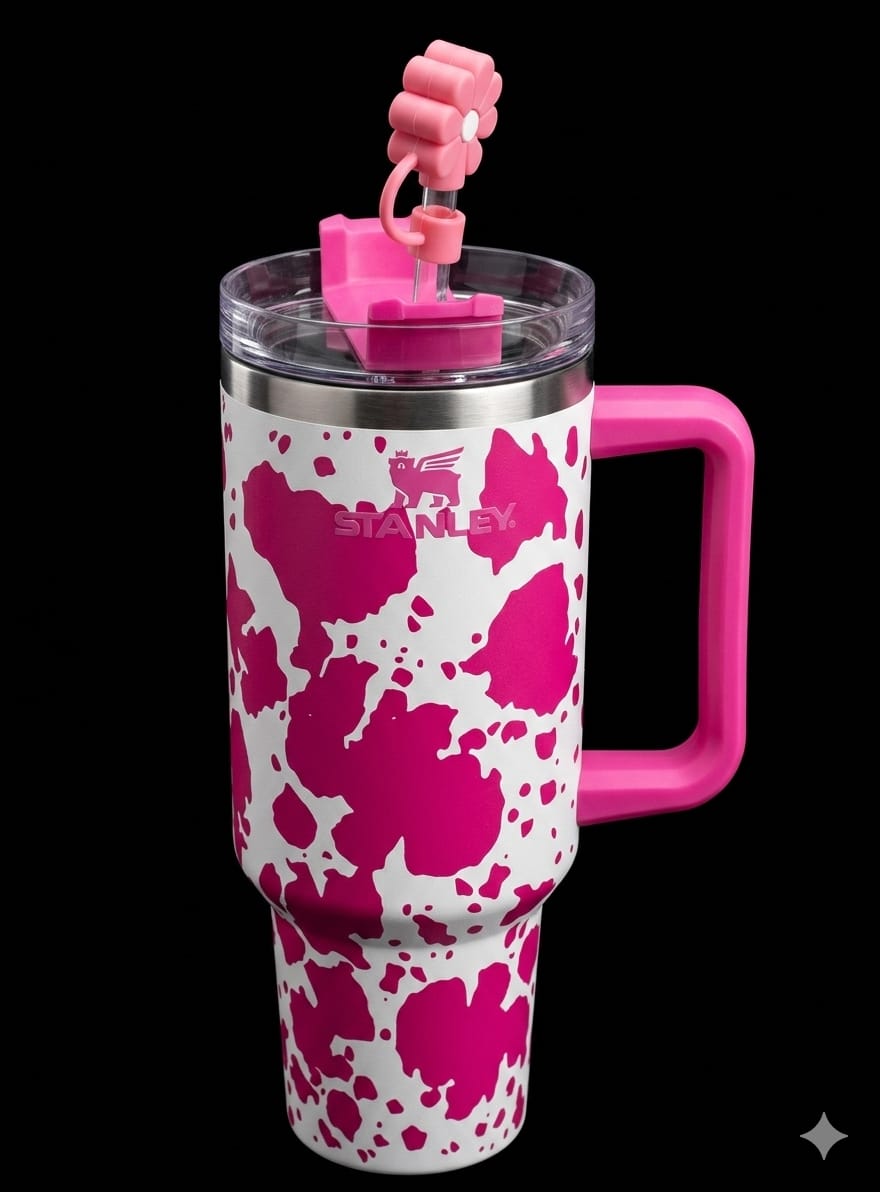 Bigman SafariGlow Tumbler – Premium 40oz Vacuum Insulated Travel Mug with Handle & Straw | Hot & Cold Drink Tumbler