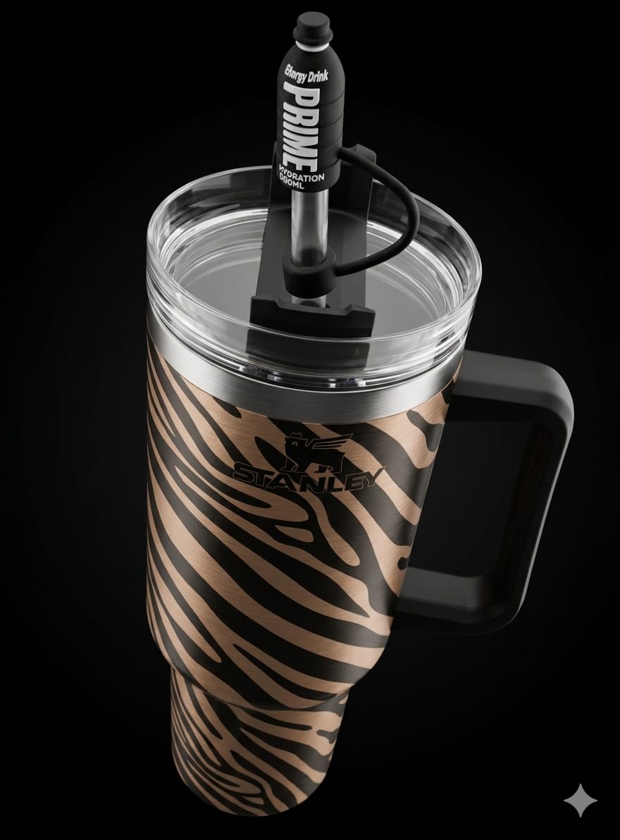 Bigman SafariGlow Tumbler – Premium 40oz Vacuum Insulated Travel Mug with Handle & Straw | Hot & Cold Drink Tumbler