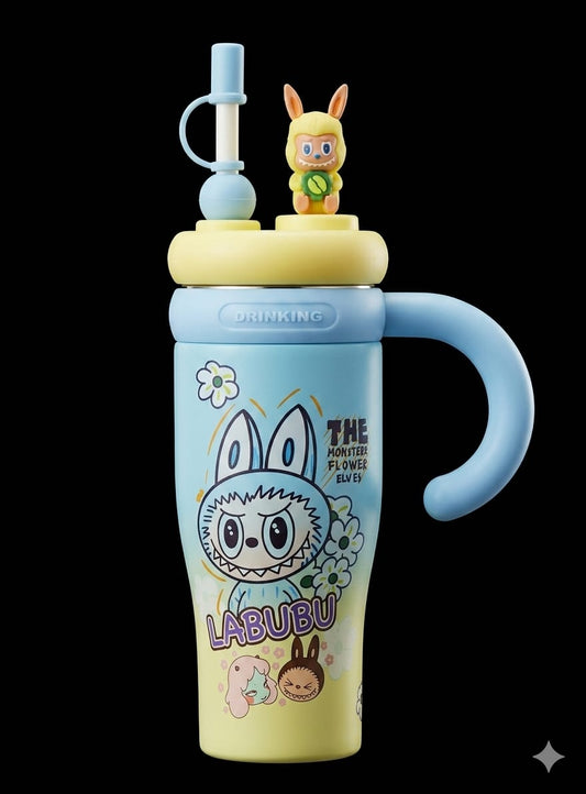 Bigman DreamBuddy Tumbler – Premium Kids Insulated Travel Cup with Handle & Straw | Cute Character Collection | Hot & Cold Drink Tumbler