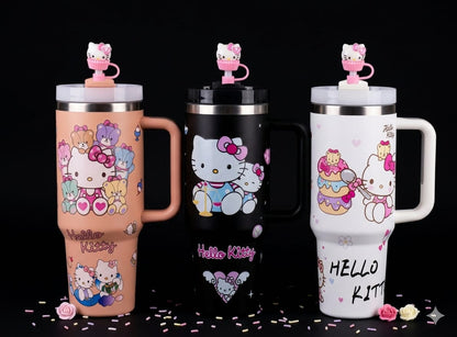 Bigman CandyKitty Pro – Premium Insulated Hello Kitty Tumbler with Handle & Straw | Leak-Proof Travel Mug
