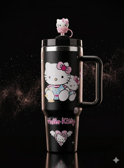 Bigman CandyKitty Pro – Premium Insulated Hello Kitty Tumbler with Handle & Straw | Leak-Proof Travel Mug