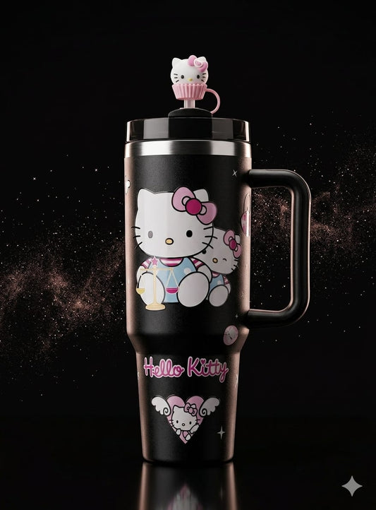 Bigman CandyKitty Pro – Premium Insulated Hello Kitty Tumbler with Handle & Straw | Leak-Proof Travel Mug