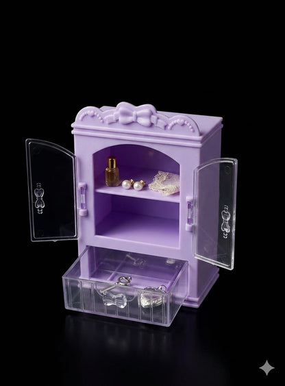 Velora Jewellery Cabinet™ | Elegant Pastel Jewelry Storage & Display Box with Transparent Doors | Multi-Compartment Organizer for Rings, Earrings, Necklaces & Accessories