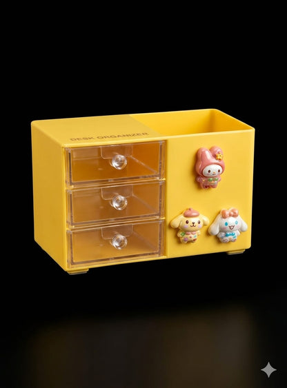 CharmNest Jewellery Organizer™ | Multi-Drawer Pastel Jewelry & Accessories Storage Box | Cute Desktop Vanity Organizer for Rings, Earrings, Necklaces & Cosmetics
