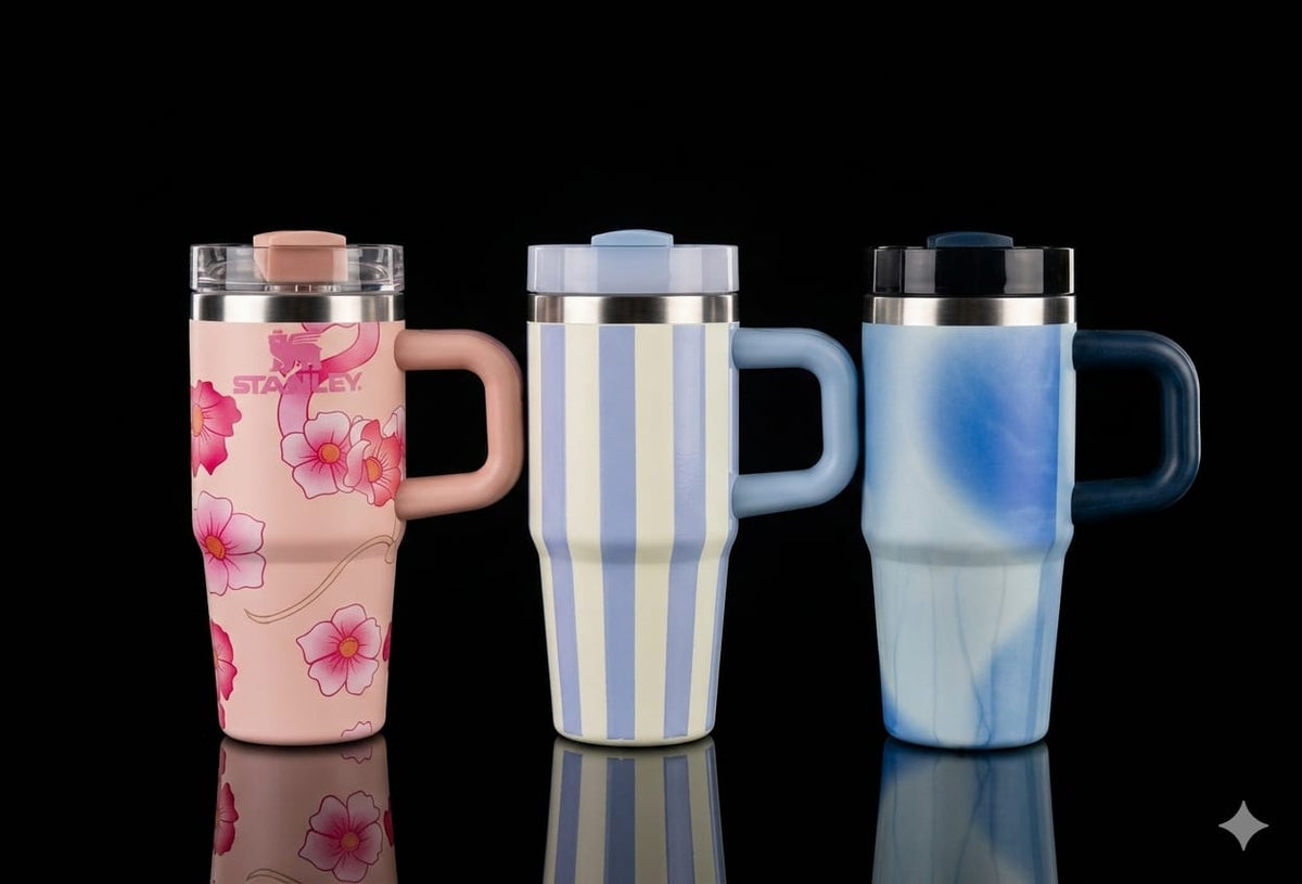 BIGMAN BlossomAura | 14oz Floral Tumbler