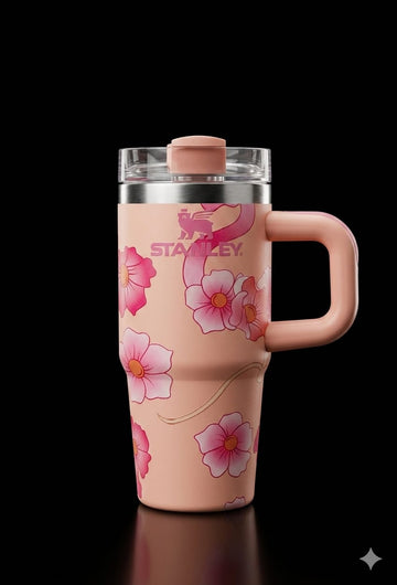 BIGMAN BlossomAura | 14oz Floral Tumbler