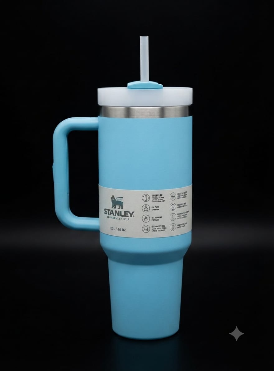 Bigman Sky Tumbler 40oz – Premium Stainless Steel Insulated Travel Mug with Handle & Straw