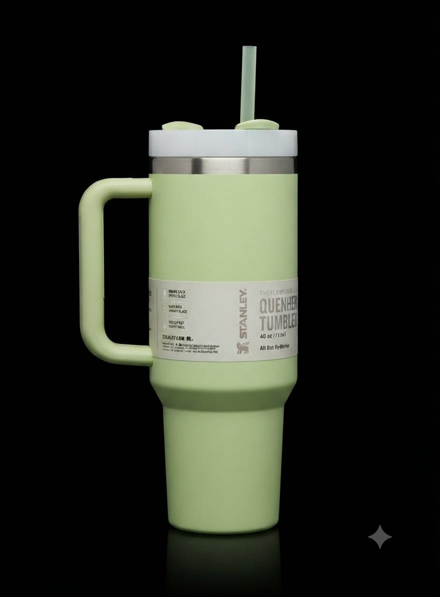 Bigman Mint Tumbler 40oz – Premium Stainless Steel Insulated Travel Mug with Handle & Straw ⭐