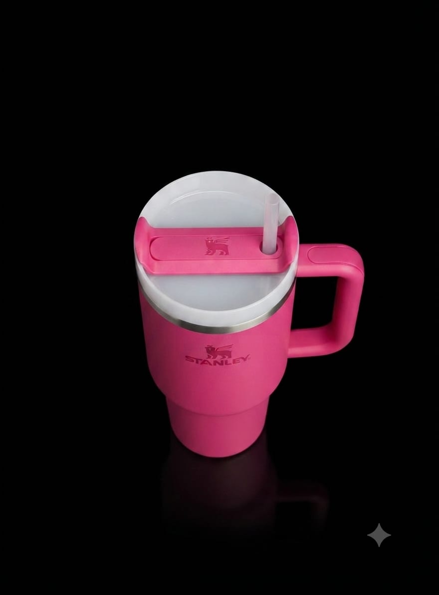 Bigman Blush Tumbler 40oz – Premium Stainless Steel Insulated Travel Mug with Handle & Straw