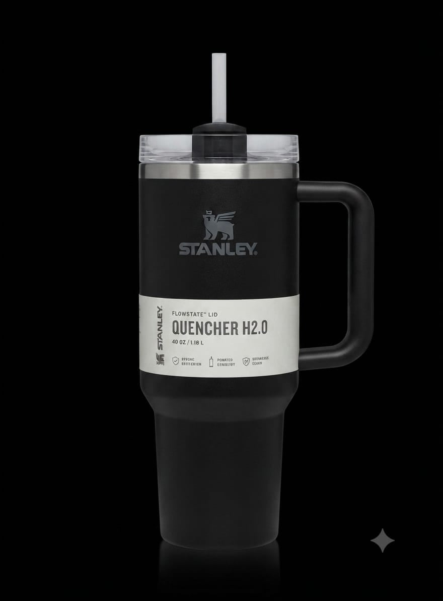 Bigman Onyx Tumbler 40oz – Premium Stainless Steel Insulated Travel Mug with Handle & Straw