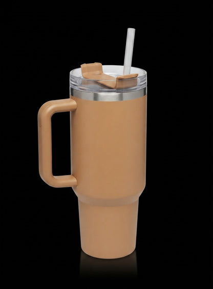 Bigman Mocha Tumbler 40oz – Premium Stainless Steel Insulated Travel Mug with Handle & Straw