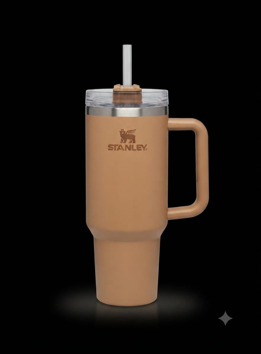 Bigman Mocha Tumbler 40oz – Premium Stainless Steel Insulated Travel Mug with Handle & Straw