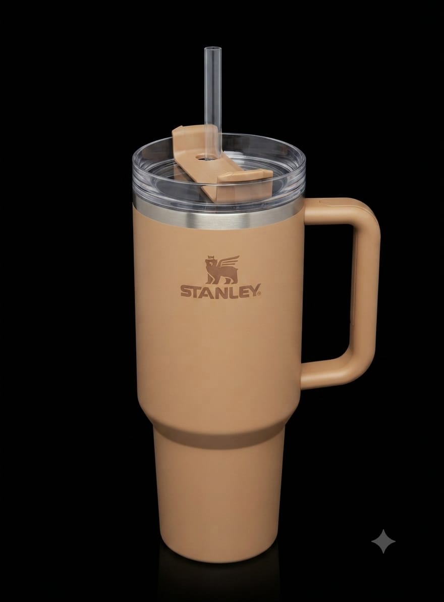 Bigman Mocha Tumbler 40oz – Premium Stainless Steel Insulated Travel Mug with Handle & Straw